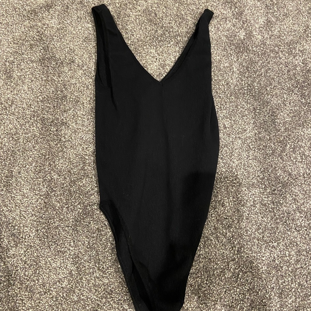 Forever 21 Black V-Neck Bodysuit